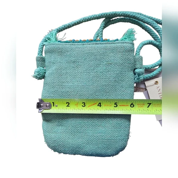 Antik Kraft - NEW Boho Evil Eye Beaded Crossbody Bag Coin Tassel Fringe - Picture 6 of 8